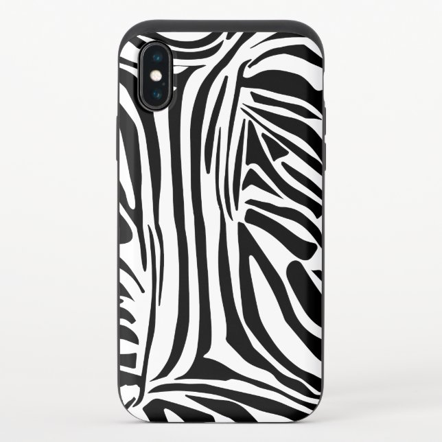 Bold Black and White Zebra Print Pattern Uncommon iPhone Case (Back)
