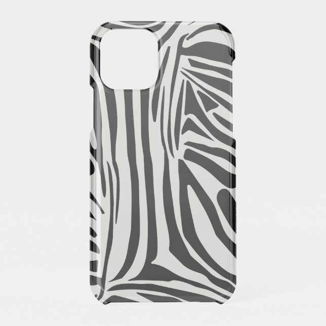 Bold Black and White Zebra Print Pattern Uncommon iPhone Case (Back)