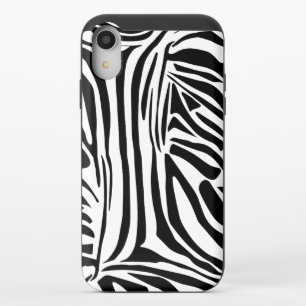 Bold Black and White Zebra Print Pattern iPhone XR Slider Case