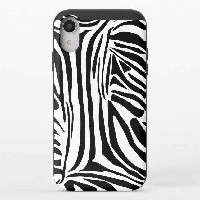 Bold Black and White Zebra Print Pattern Uncommon iPhone Case (Back)