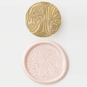 Bold Black and White Zebra Print Pattern Wax Seal Stamp