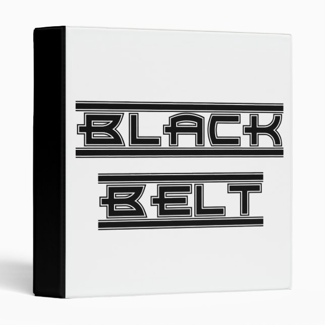 Bold Black Belt Martial Arts 3 Ring Binder (Front/Spine)