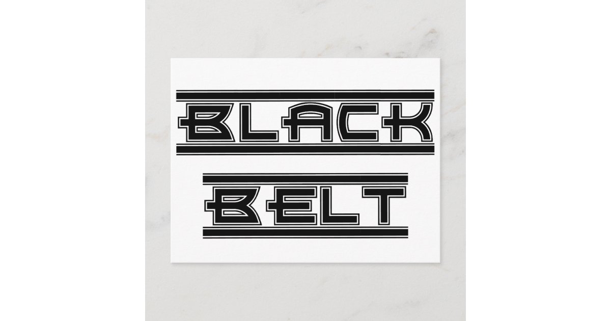 Bold Black Belt Rank Promotion Test Invitation | Zazzle