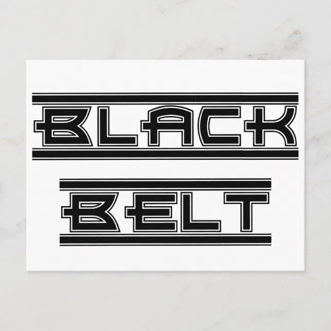 Bold Black Belt Rank Promotion Test Invitation | Zazzle