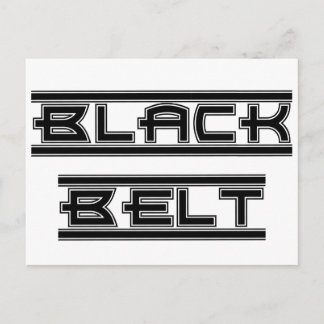Bold Black Belt Rank Promotion Test Invitation Postcard