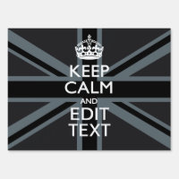 Bold Black Black Keep Calm Your Text Union Jack