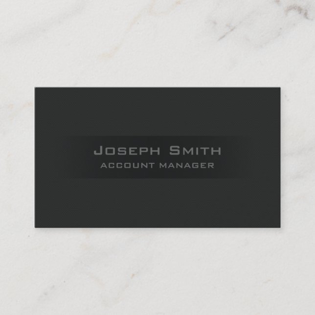 Bold Black Business Card (Front)