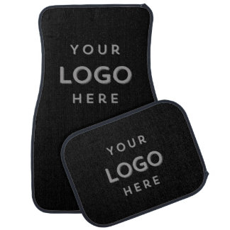 Bold Black Business Logo Set of Car Mats