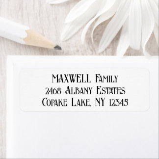 Bold Black Elegant Typography Family Name Label