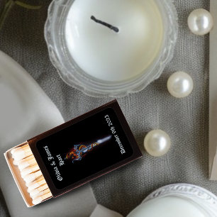 Bold Black Fantasy Dragon Sword Red Roses Matchboxes