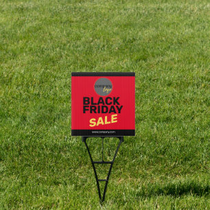 BOLD BLACK FRIDAY SALE RED YELLOW BUSINESS LOGO SIGN