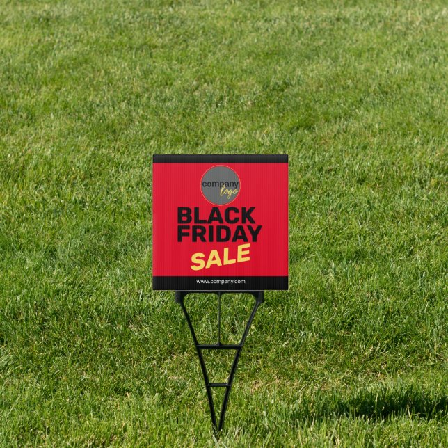 BOLD BLACK FRIDAY SALE RED YELLOW BUSINESS LOGO SIGN (Insitu)