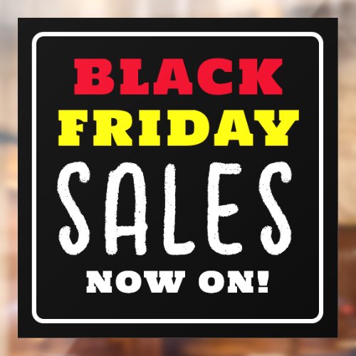 Bold Black Friday Sales Window Cling