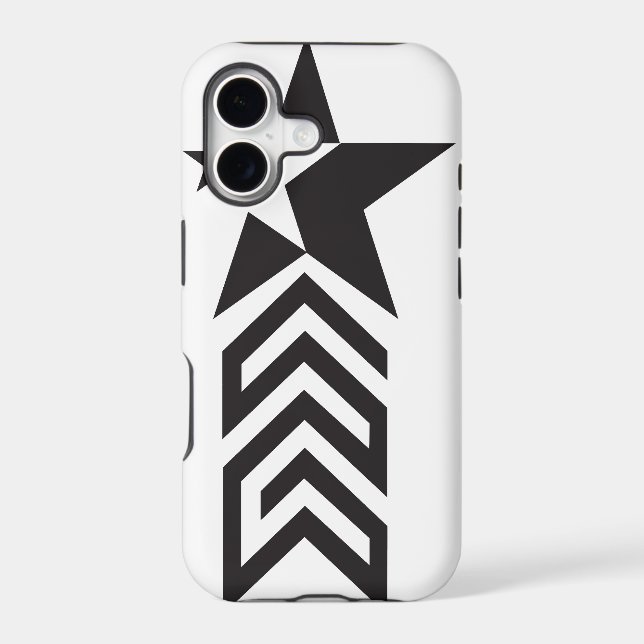 Bold Black Geometric Star Case-Mate iPhone Case (Back)