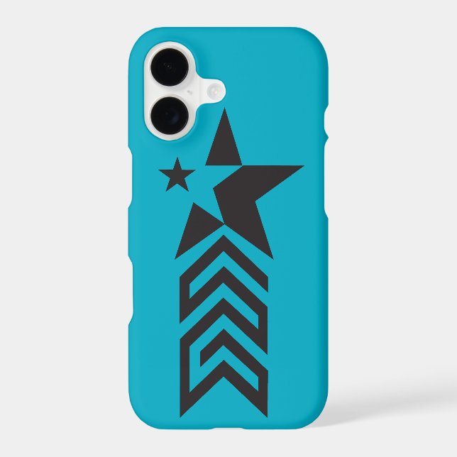 Bold Black Geometric Star iPhone Case (Back)