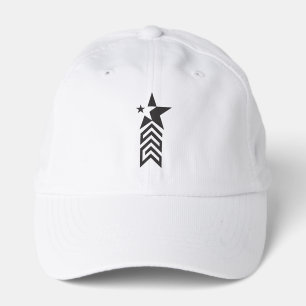Bold Black Geometric Star Performance Cap