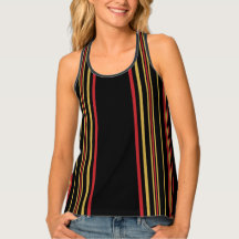 Bold Black, Gold and Red Stripe