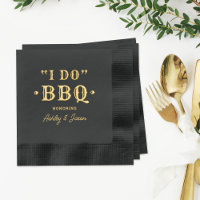 Bold Black I Do BBQ Wedding