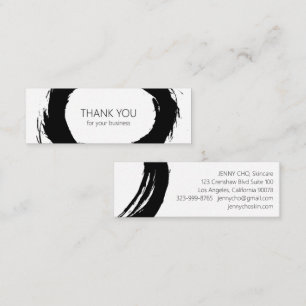 Bold Black Ink Paint Modern Simple Order Thank You Mini Business Card