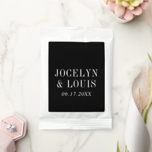 Bold Black Modern Wedding Margarita Drink Mix