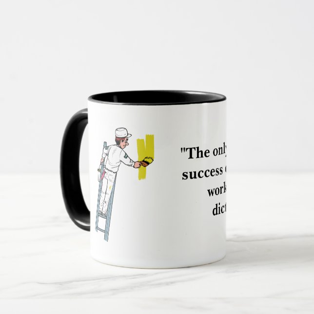 Bold Black Motivational Quote Mug (Front Left)