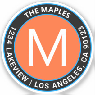 Bold Black Orange Blue Circular Text   Transparent Sticker