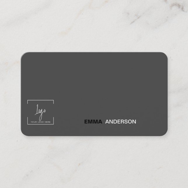 Bold black Qr Code Professional Business logo Card (Front)