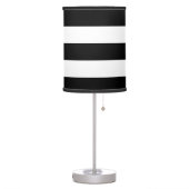 Bold Black Stripe Table Lamp (Left)
