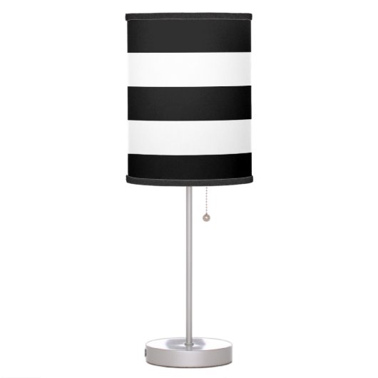 Bold Black Stripe Table Lamp (Left)