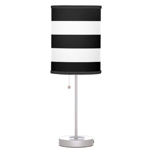 Bold Black Stripe Table Lamp (Right)