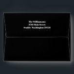 Bold Black White Modern Chic 50th Birthday Party Envelope<br><div class="desc">Bold Typography Modern Chic 50th Birthday Party Return Address Envelopes in Black</div>