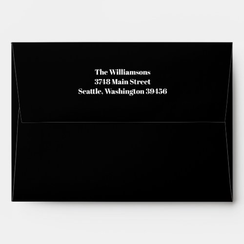 Bold Black White Modern Chic 50th Birthday Party Envelope