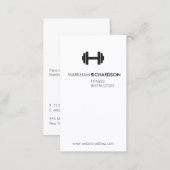 Bold Black/White Personal Trainer Business Card (Front/Back)