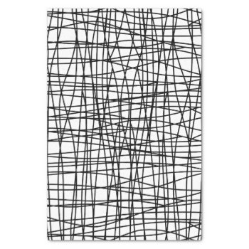 Bold Black & White Scribble Art Tissue Paper by StyledbySeb at Zazzle