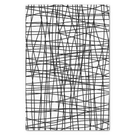 Bold Black & White Scribble Art Tissue Paper