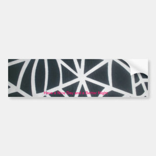 Bold Black & White Spider Web Geometric Pattern Bumper Sticker