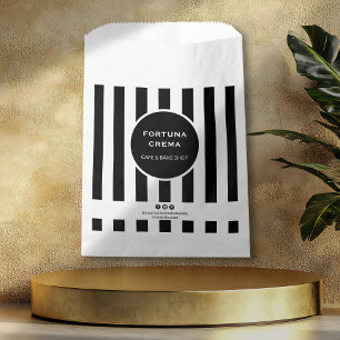 Bold Black & White Striped Business Display Event Favor Bag