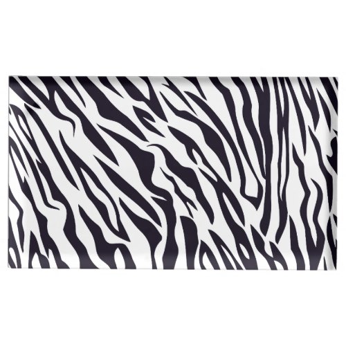 Bold Black White Tiger Animal Print Table Card Place Card Holder