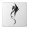 Bold Black White Tribal Dragon Illustration Design