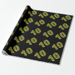 [ Thumbnail: Bold, Black & Yellow Stripes 10 Event # (Birthday) Wrapping Paper ]