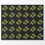 [ Thumbnail: Bold, Black & Yellow Stripes 12 Event # (Birthday) Wrapping Paper ]