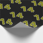 [ Thumbnail: Bold, Black & Yellow Stripes 14 Event # (Birthday) Wrapping Paper ]