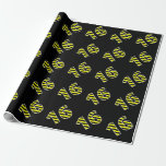 [ Thumbnail: Bold, Black & Yellow Stripes 16 Event # (Birthday) Wrapping Paper ]