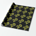 [ Thumbnail: Bold, Black & Yellow Stripes 20 Event # (Birthday) Wrapping Paper ]