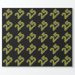 [ Thumbnail: Bold, Black & Yellow Stripes 25 Event # (Birthday) Wrapping Paper ]