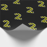 [ Thumbnail: Bold, Black & Yellow Stripes 2 Event # (Birthday) Wrapping Paper ]