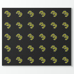 [ Thumbnail: Bold, Black & Yellow Stripes 3 Event # (Birthday) Wrapping Paper ]