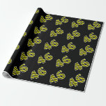 [ Thumbnail: Bold, Black & Yellow Stripes 46 Event # (Birthday) Wrapping Paper ]