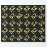 [ Thumbnail: Bold, Black & Yellow Stripes 52 Event # (Birthday) Wrapping Paper ]