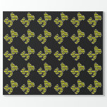 [ Thumbnail: Bold, Black & Yellow Stripes 54 Event # (Birthday) Wrapping Paper ]